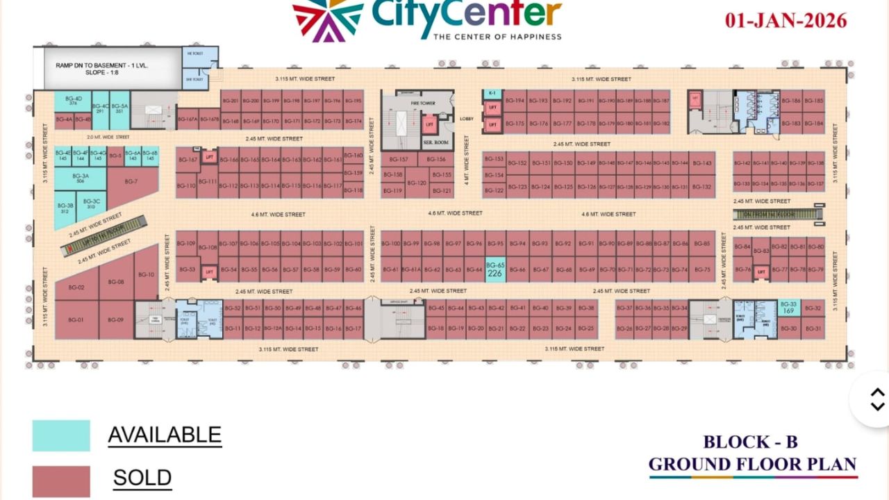 Himalaya City Center Floor Plan block 2 Ground Floor