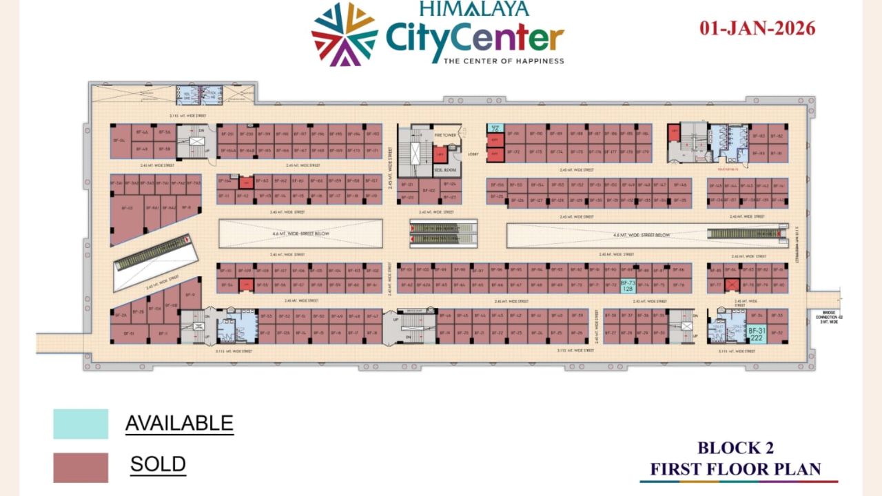 Himalaya City Center Floor Plan block 2 1st Floor