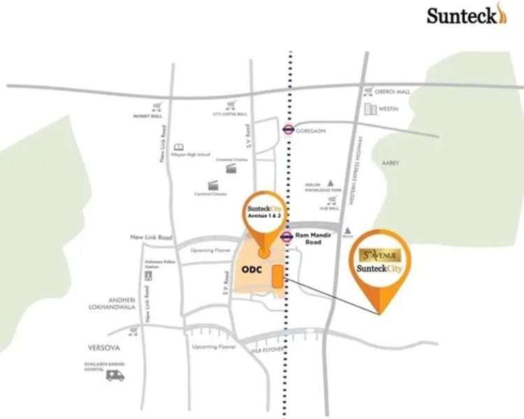 Sunteck Altavia Location Map