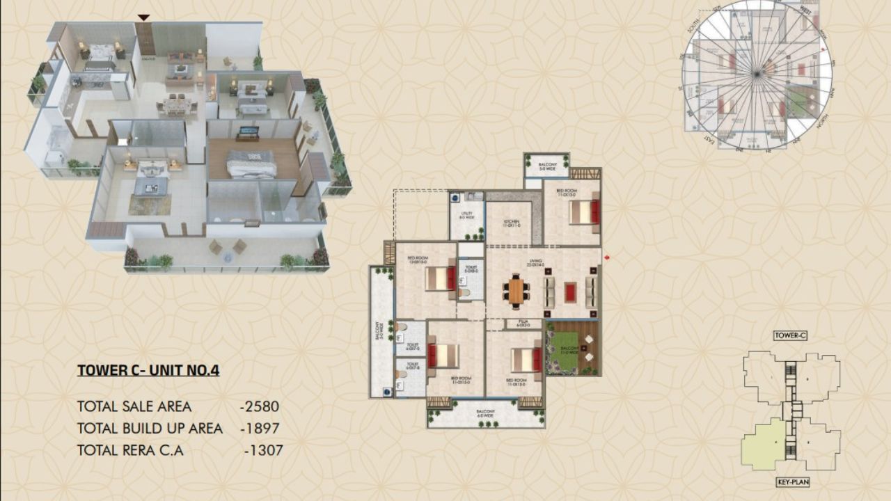 Renox Thrive Sector 10 Greater Noida Floor Plan 4 BHK 