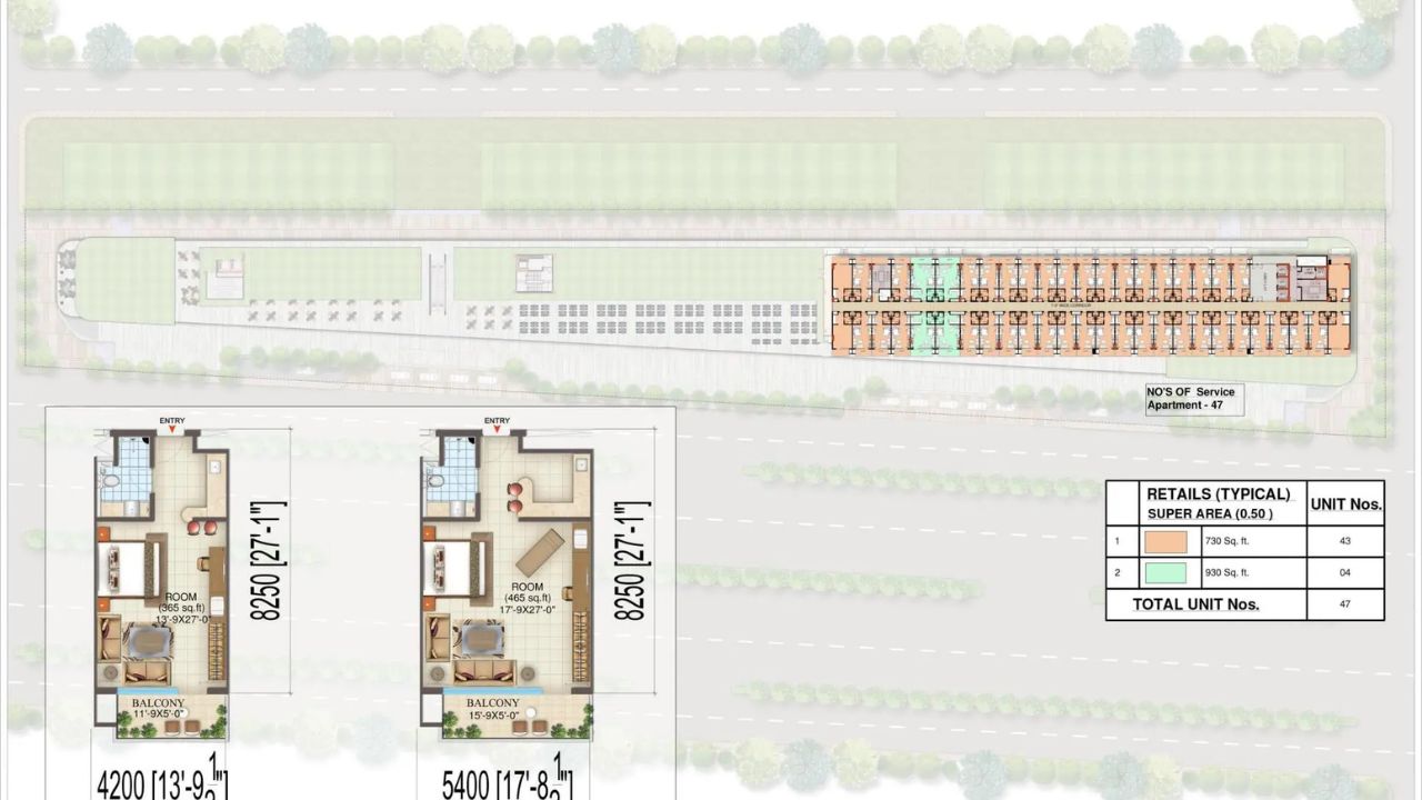 M3M The Line Floor Plan 5th to 18th Floor