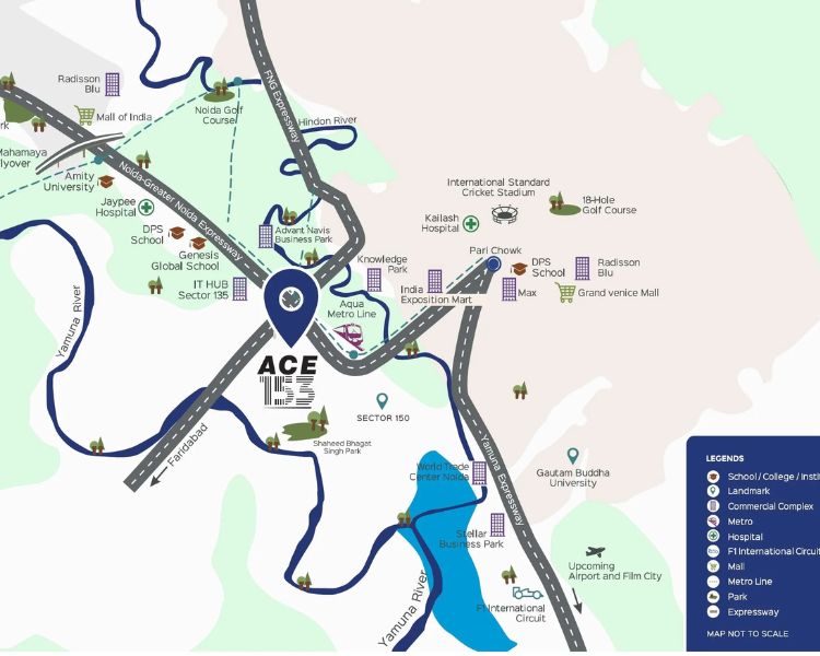 Ace 153 Sector 153 Noida Location Map