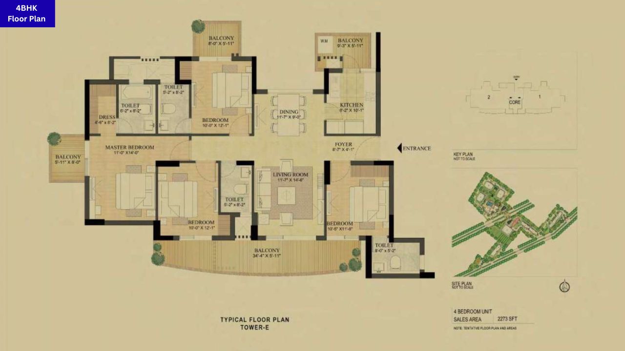 DLF The Primus 4BHK Floor Plan
