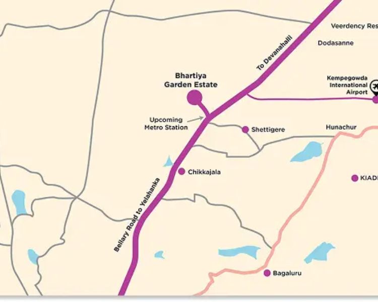 Nikoo Garden Estate Devanahalli Bangalore Location Map