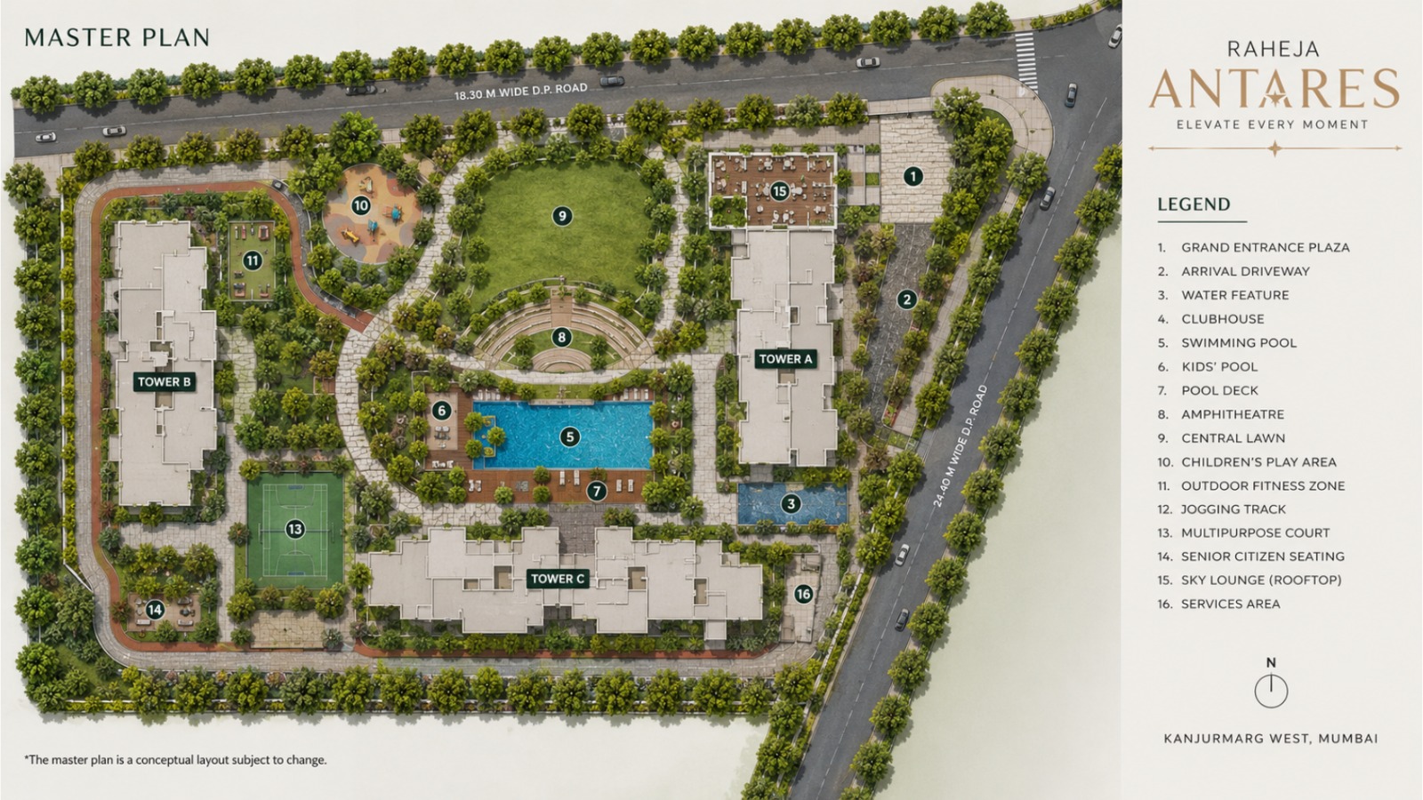 Raheja Antares Master Plan
