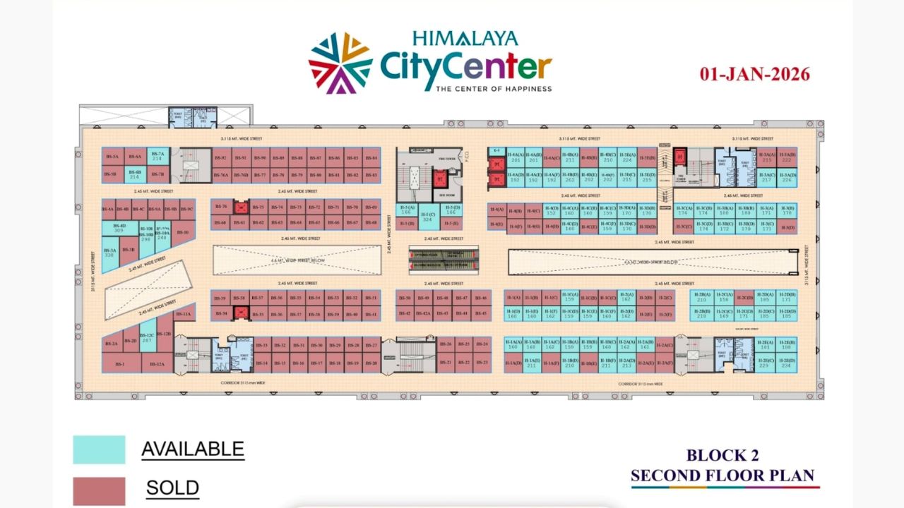 Himalaya City Center Floor Plan block 2 2nd Floor