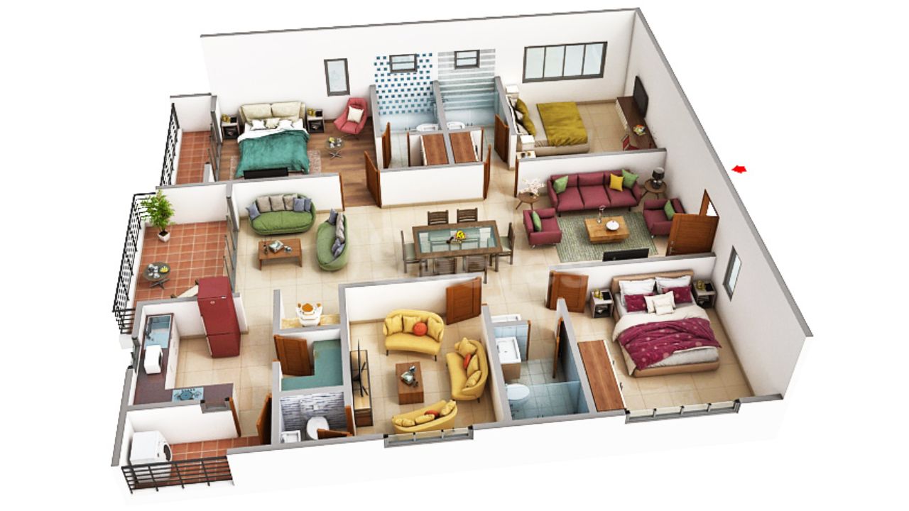 Cybercity Westbrook Kokapet Hyderabad Floor Plan 4 BHK 