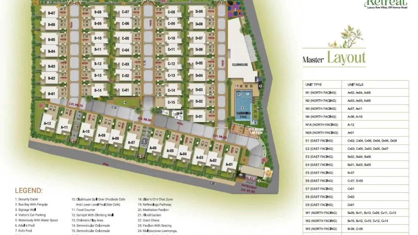 NCC Urban Retreat Hennur Road Bangalore Master Plan