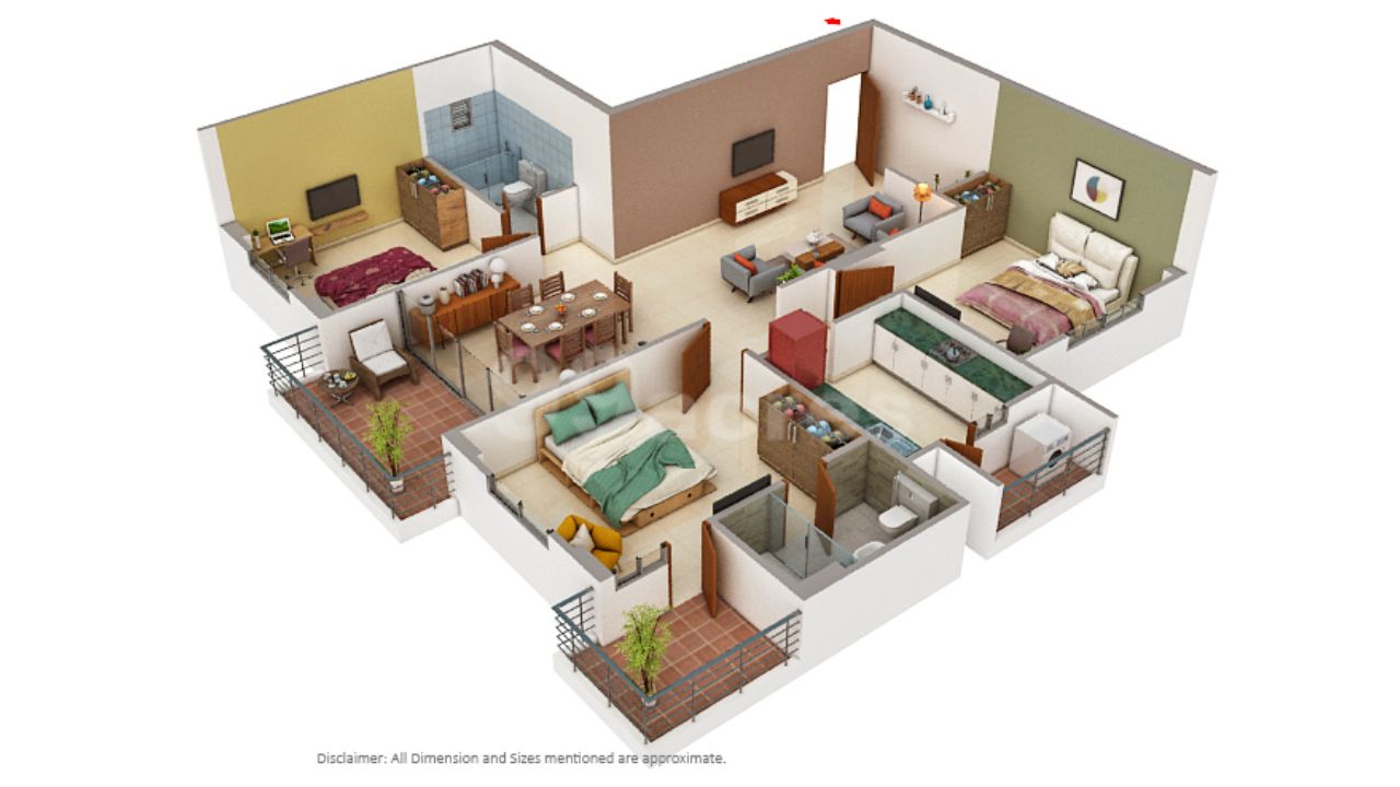 The Great Ashoka City Ranipur Patna Floor Plan 3 BHK