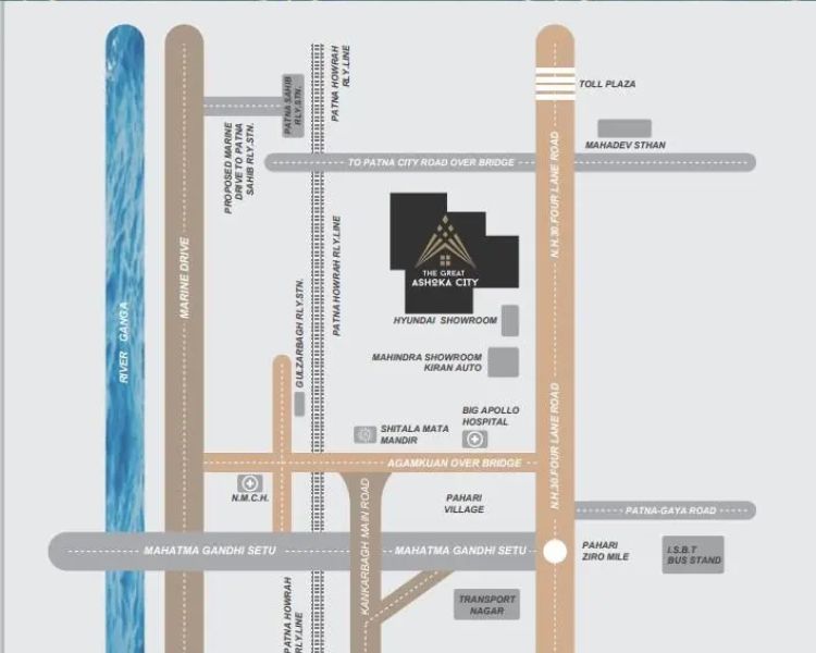 The Great Ashoka City Ranipur Patna Location Map