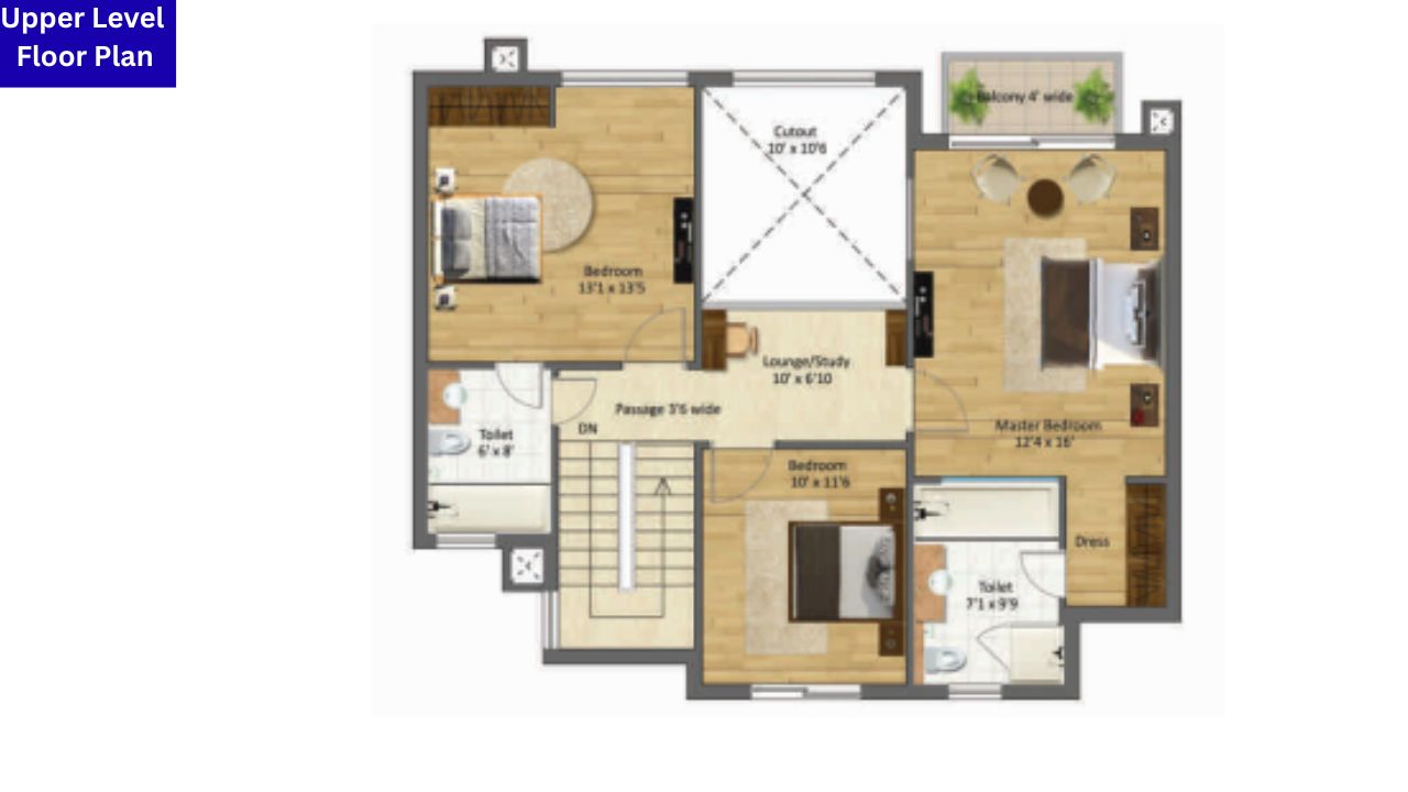 BPTP Mansions Gurgaon Upper Level Floor Plan