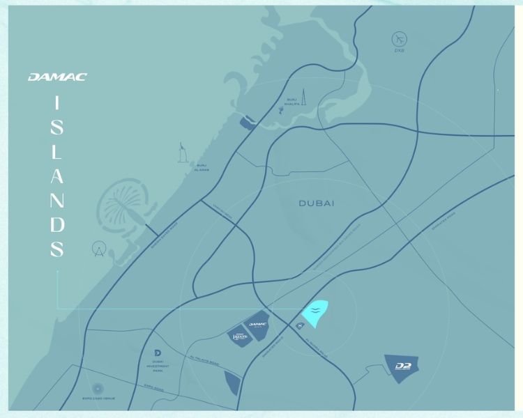 Damac Islands 2 Location Map