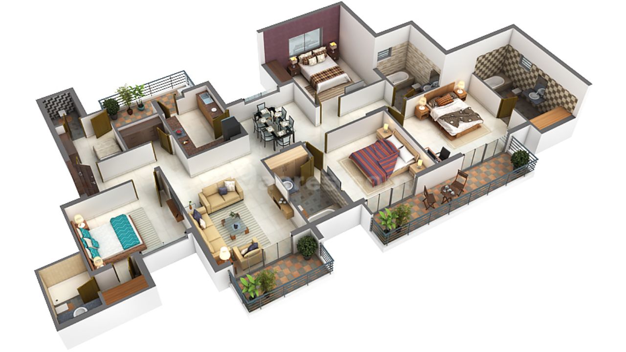 AVS Orchard Sector 77 Noida Floor Plan 5 BHK