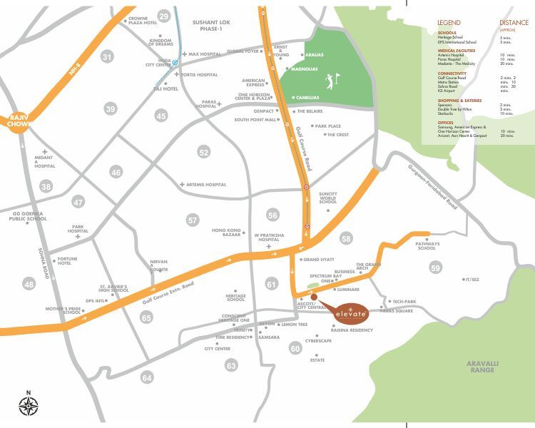 Conscient Hines Elevate Location Map