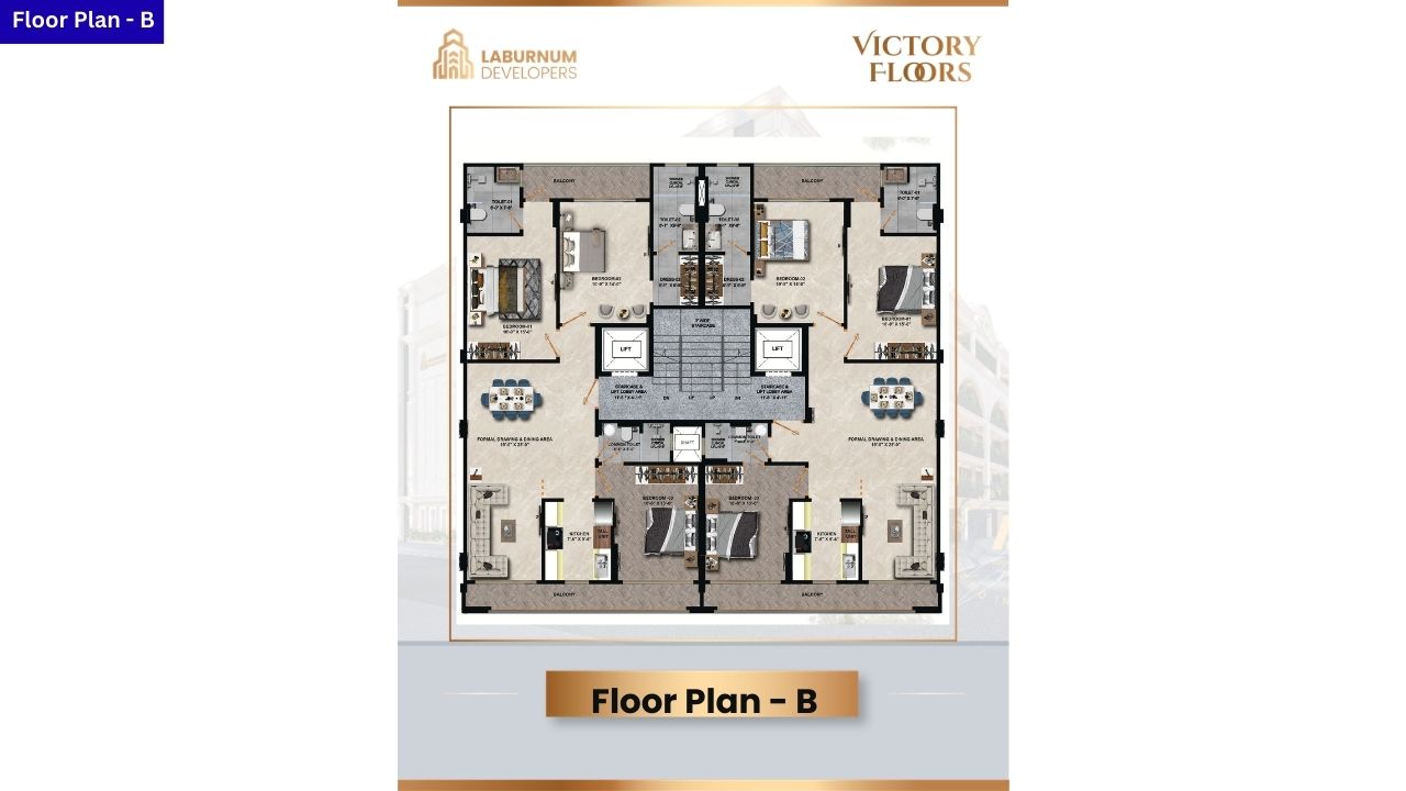 Victory Floors Type B Floor Plan