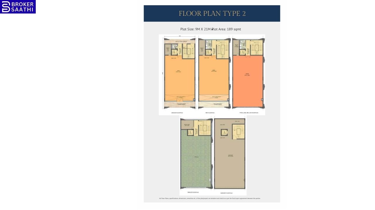 Emaar EBD 65  SCO Plots Type 4 Floor Plan
