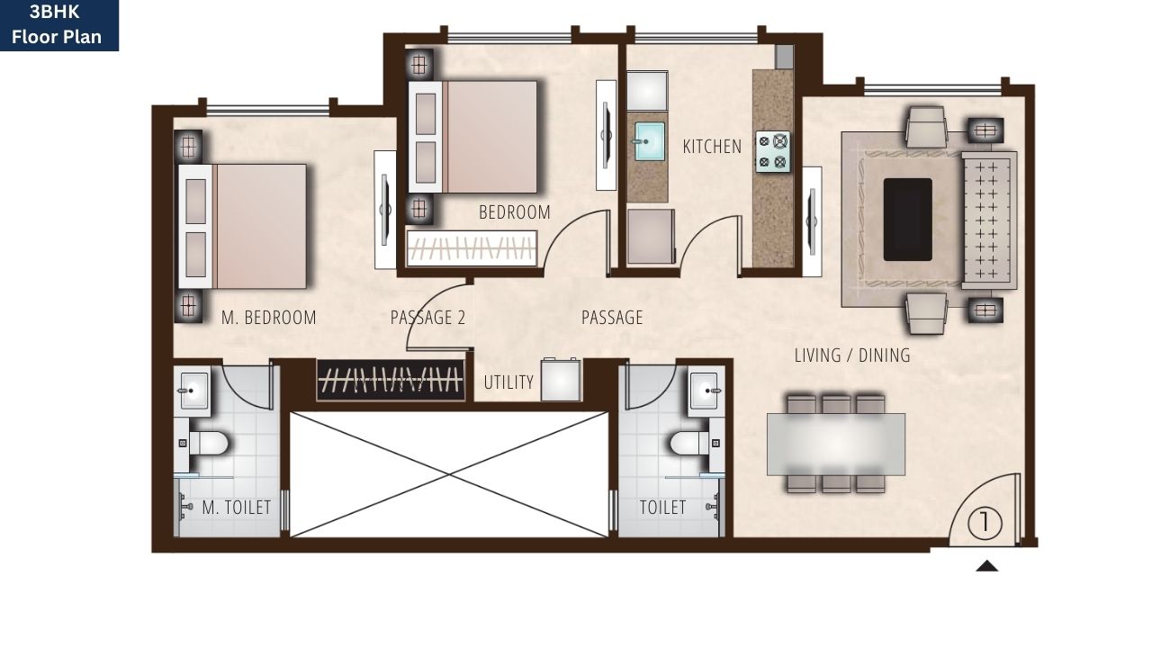 Atlantis One Mumbai 3BHK Floor Plan