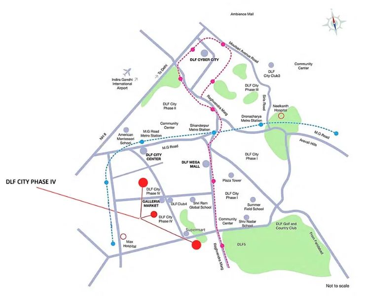 DLF Platinum Residence Phase 4 Location Map