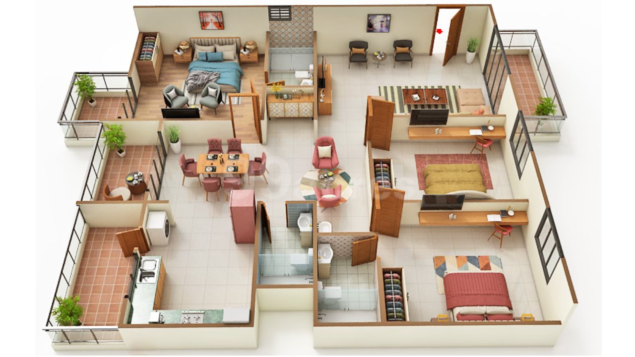 Vainavi Celestium JP Nagar Bangalore Floor Plan 3 BHK 