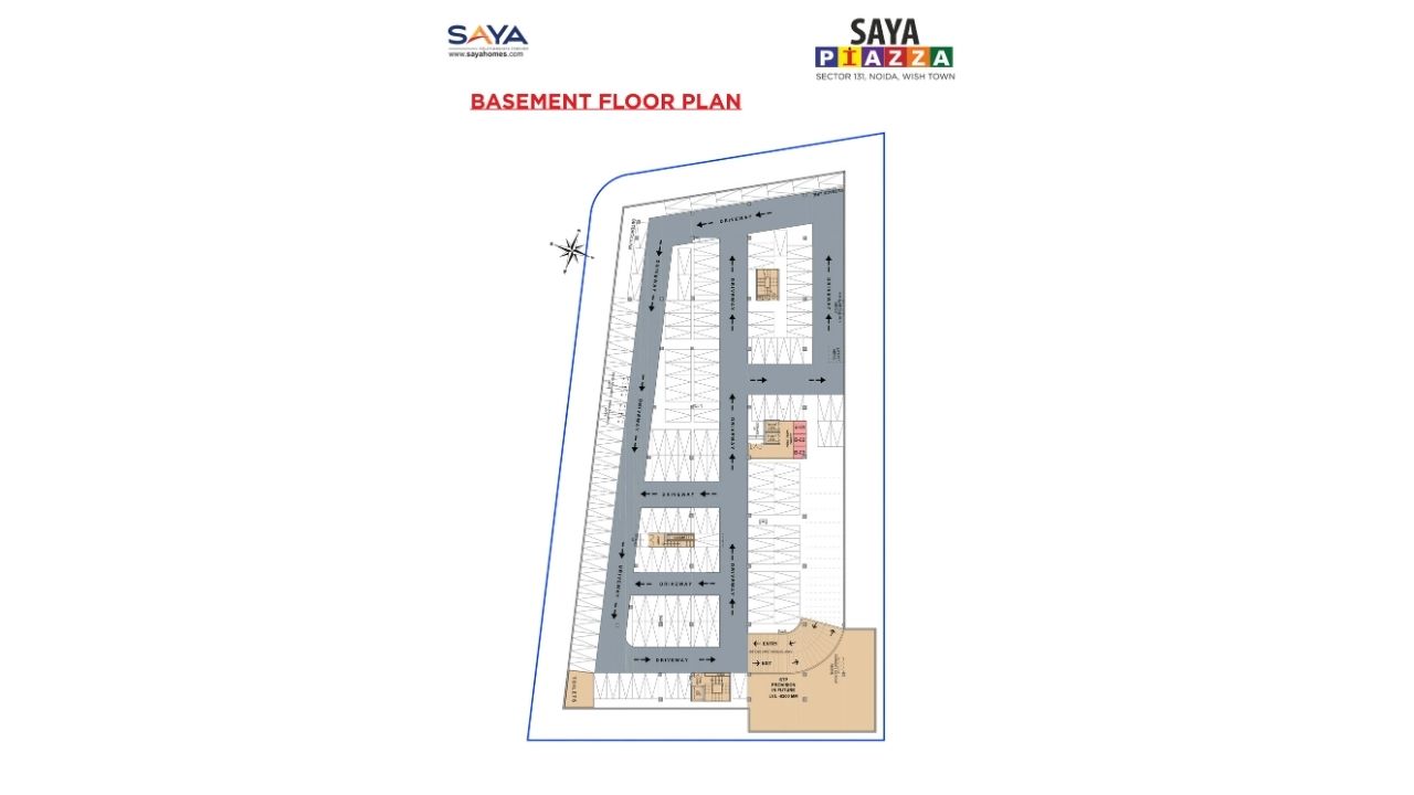 Saya Piazza Sector 131 Basement Floor Plan