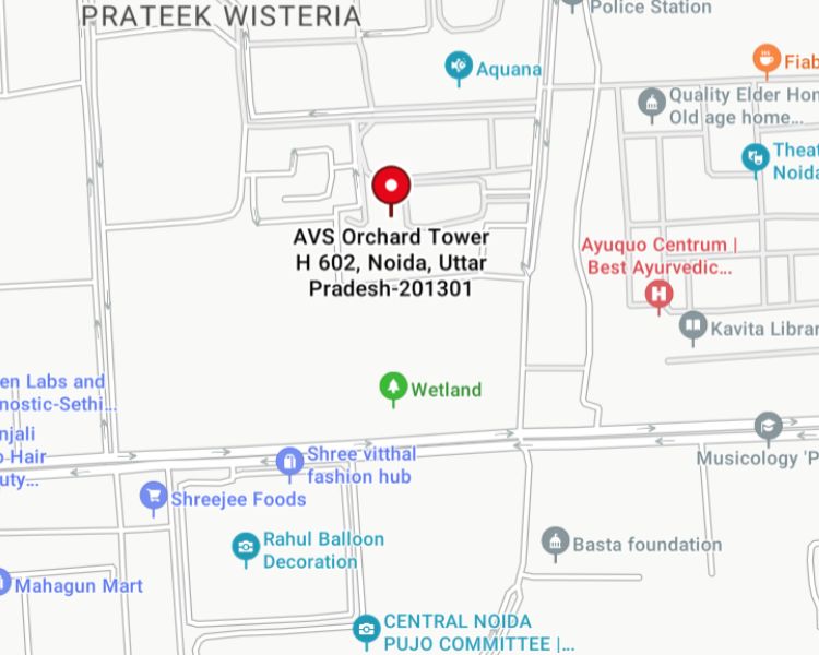 AVS Orchard Sector 77 Noida Location Map 