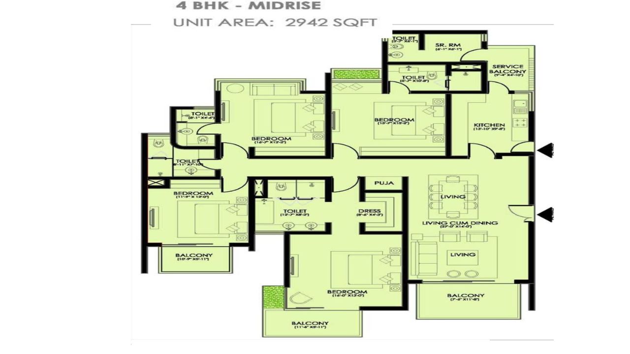 Ireo Victory Valley 4BHK Floor Plan