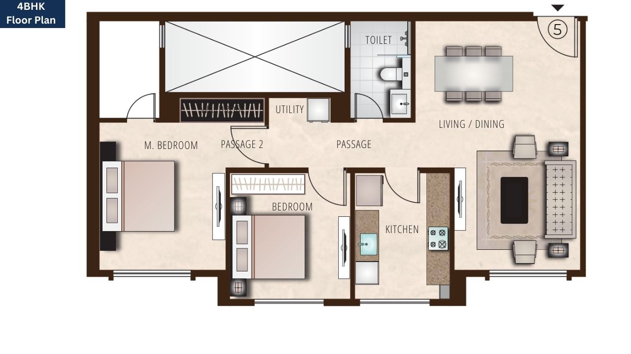 Atlantis One Apartments 4BHK Floor Plan
