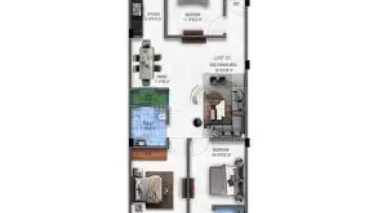 Buildwick Nature Plus Floor Plan 2 BHK