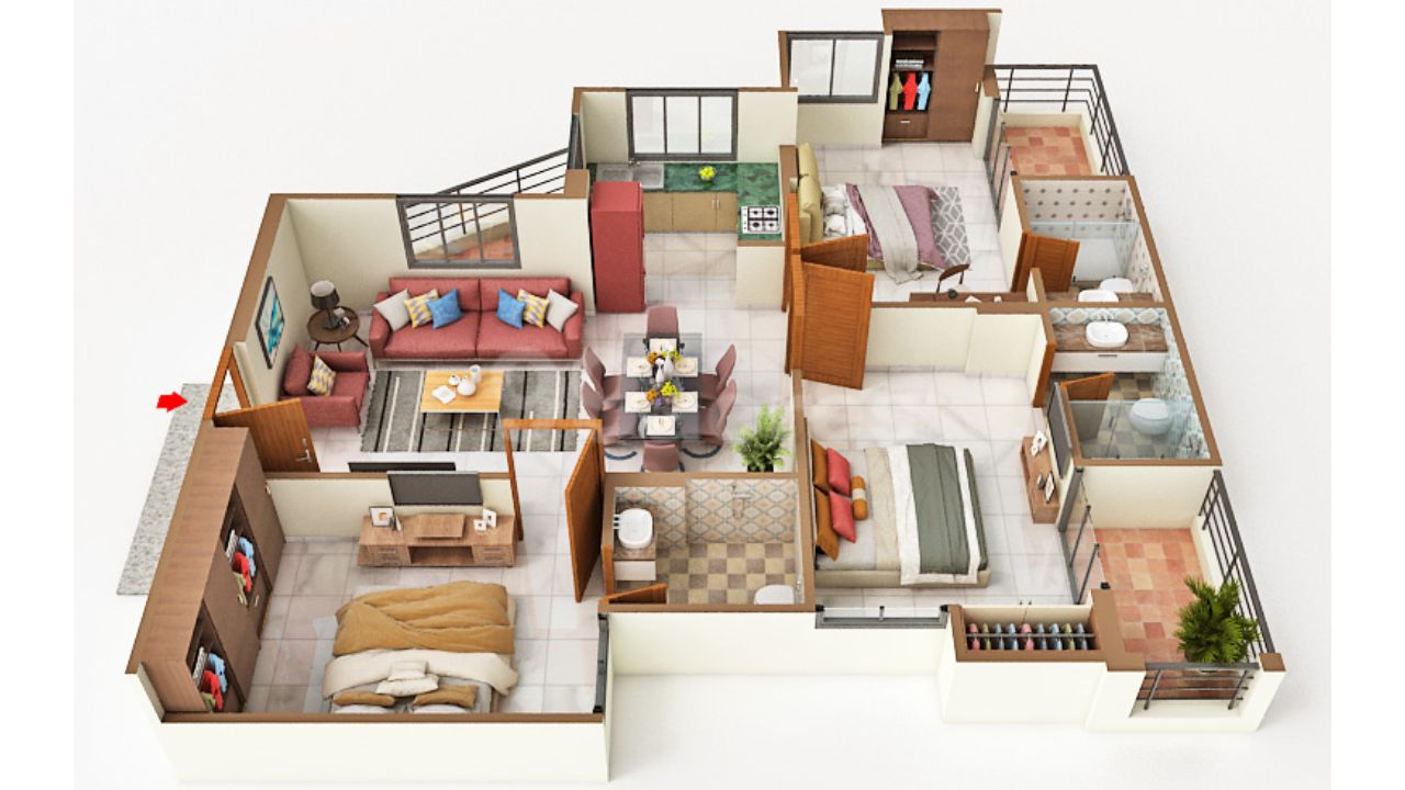 Vardhman Kings Court Gandhi Path Jaipur Floor Plan 3 BHK 