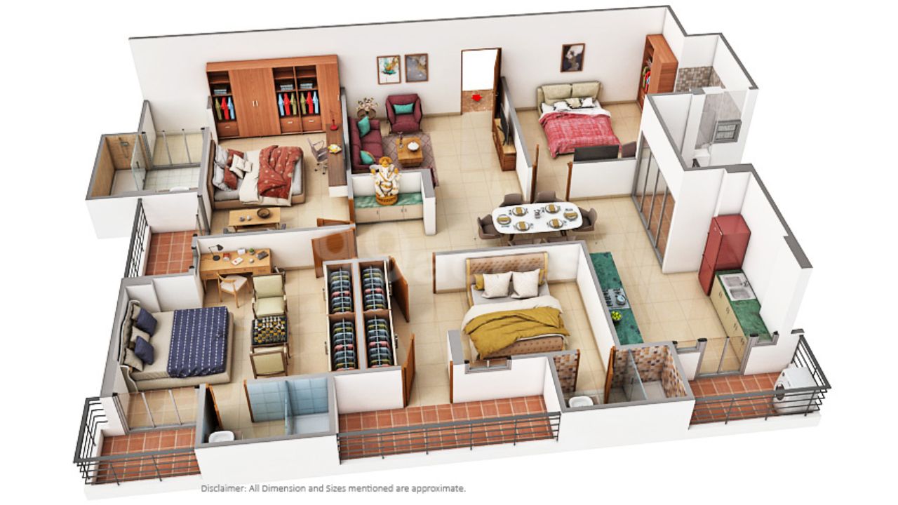 Vardhman Kings Court Gandhi Path Jaipur Floor Plan 4 BHK 