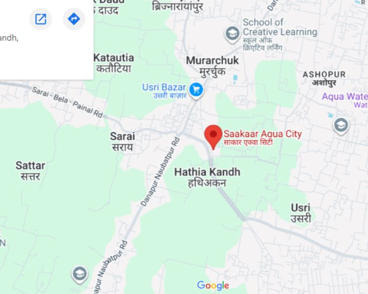 Saakaar Aqua City Danapur Patna Location Map
