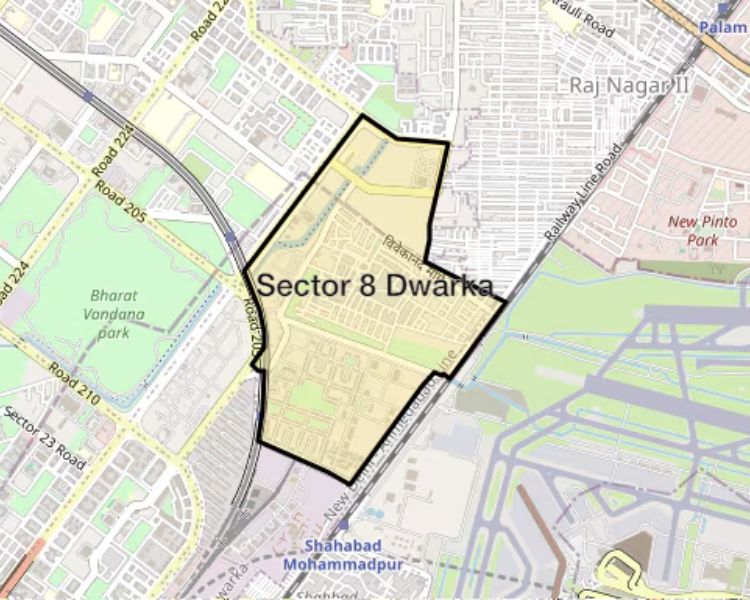 Sky High Luxury Homes Sector 8 Dwarka Delhi Location Map