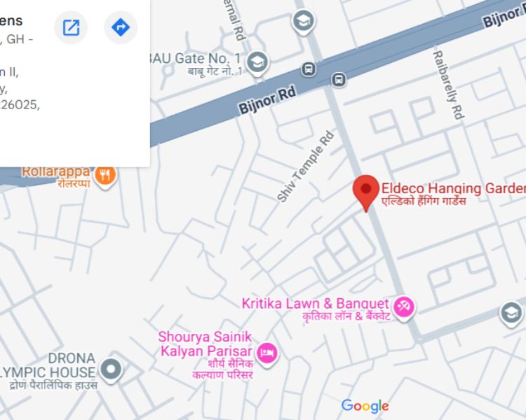 Eldeco Hanging Gardens Amar Shaheed Path Lucknow Location Map