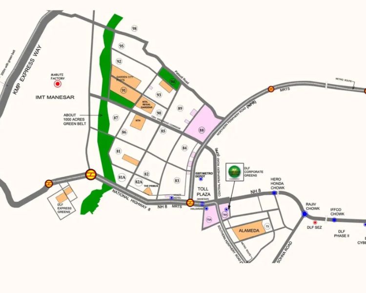 Dlf Corporate Green Sector 74 A Gurgaon Location Map