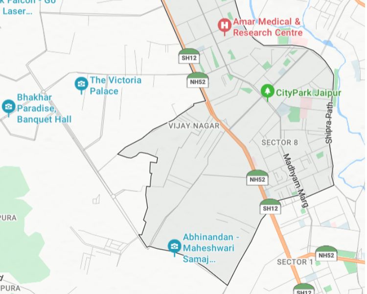 Okay Plus Sapphire Suites Mansarovar Jaipur Location Map