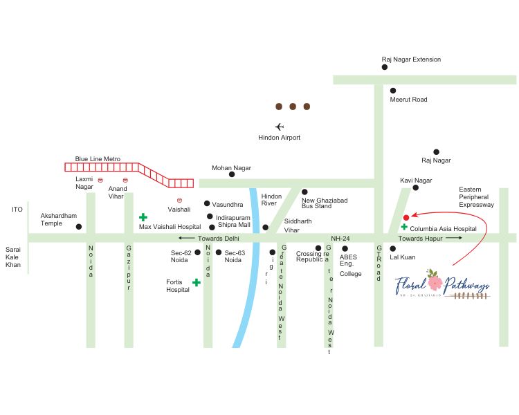 Floral Pathways Location Map