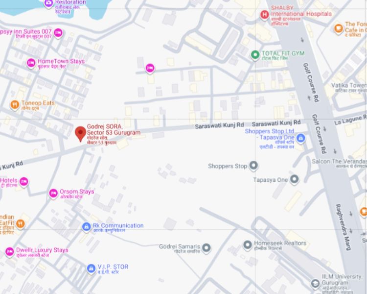 Godrej Sora Sector 53 Gurgaon Location Map 