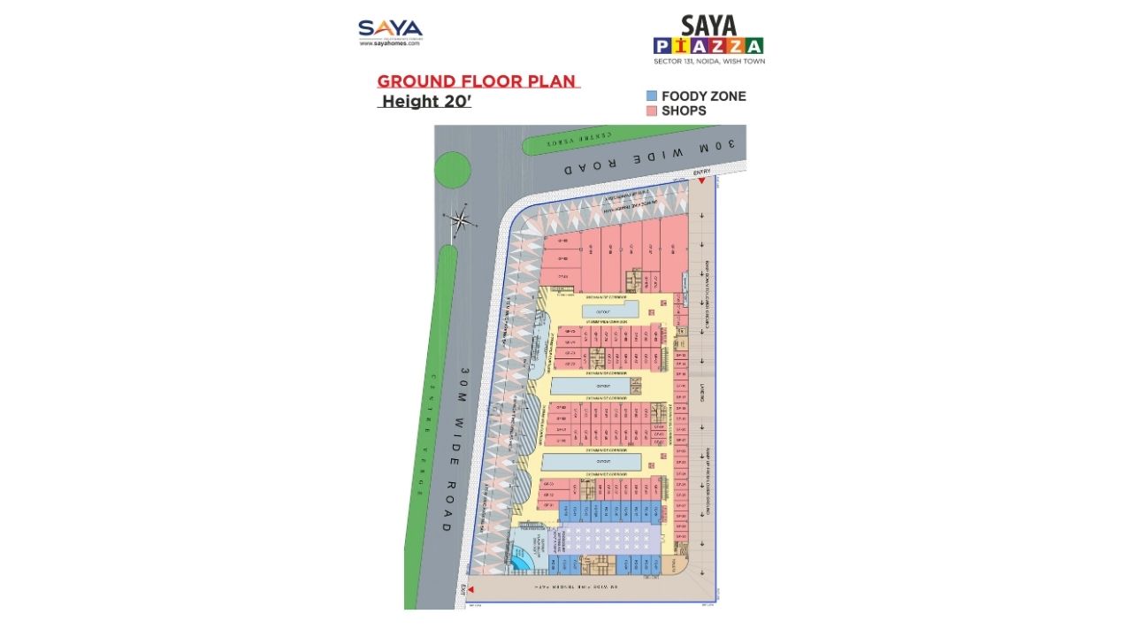 Saya Piazza Noida Ground Floor Plan