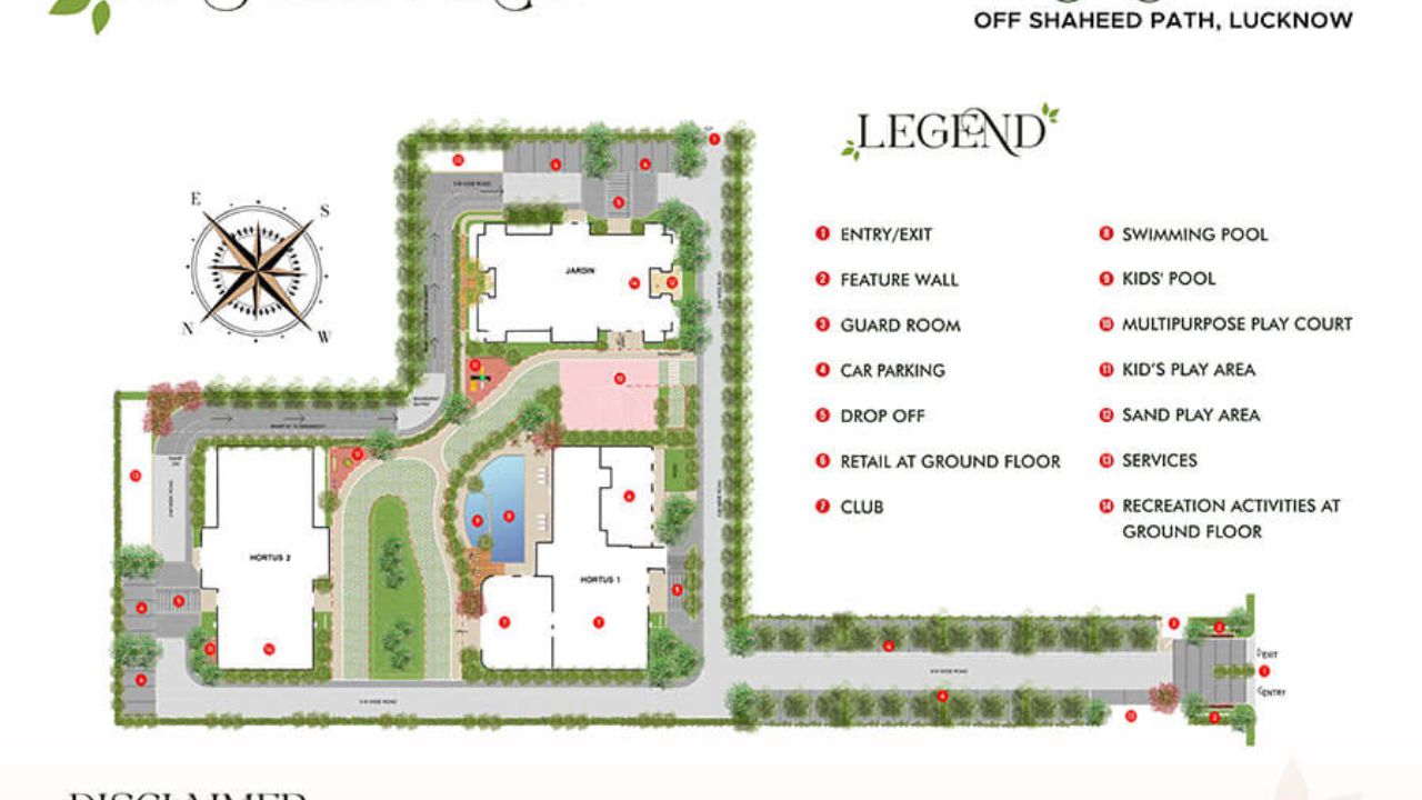 Eldeco Hanging Gardens Amar Shaheed Path Lucknow Master Plan 