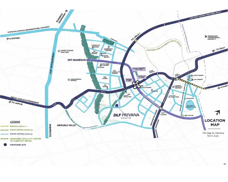 DLF Privana South location map