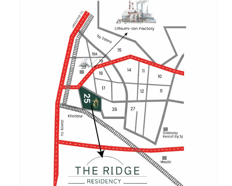The Ridge Residency location map