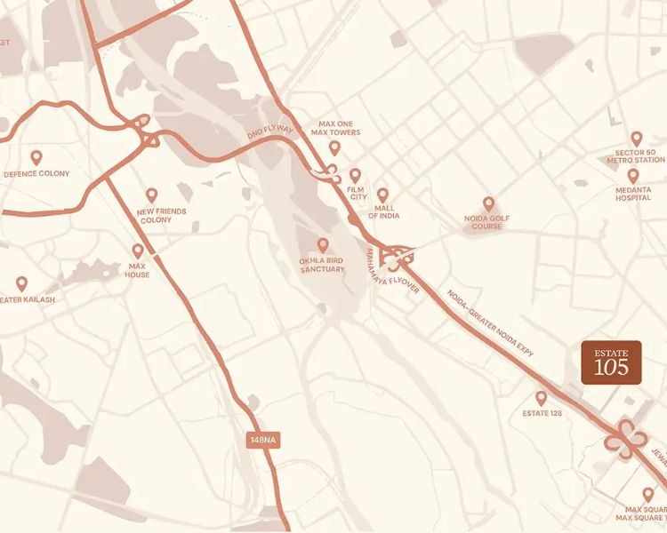 Max Estate 105 Sector 105 Noida Location Map