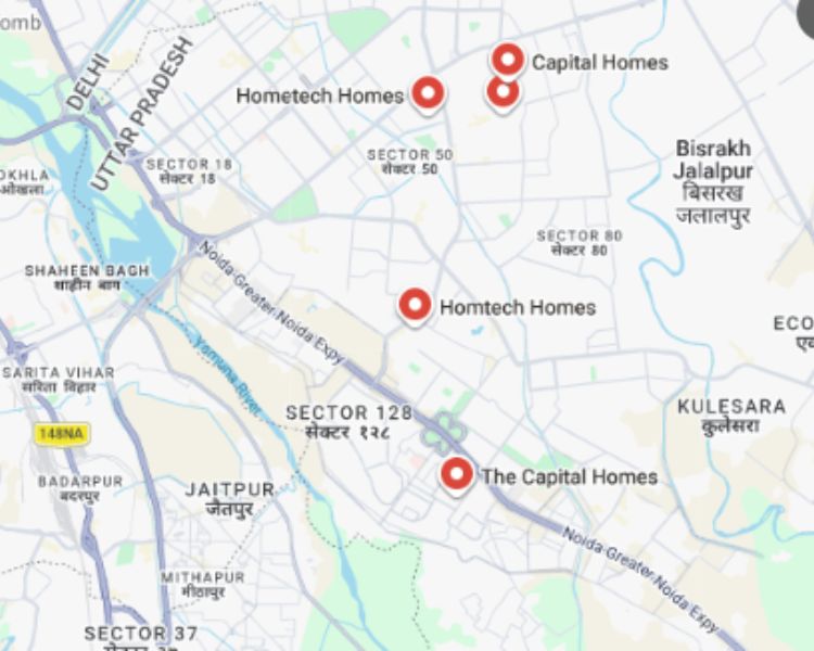 Capital Homtech Homes Sector 102 Noida Location Map