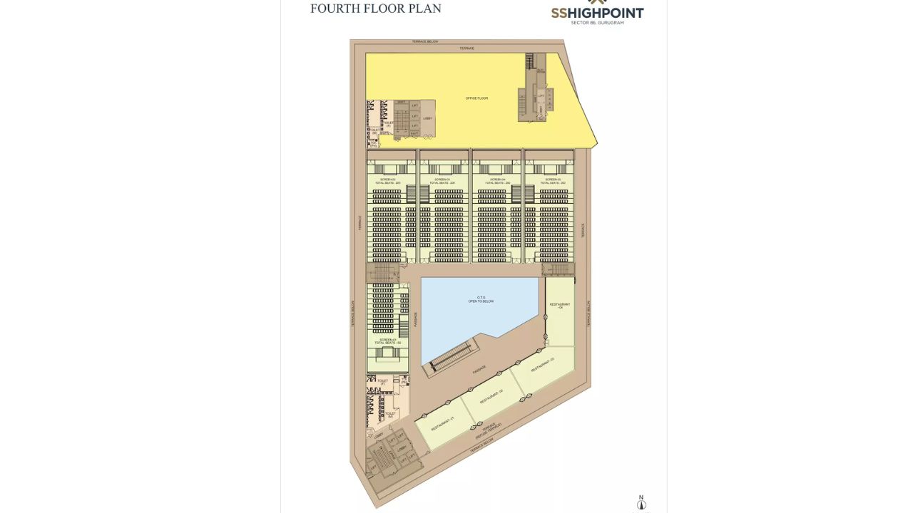 SS Highpoint Floor Plan Fourth Floor