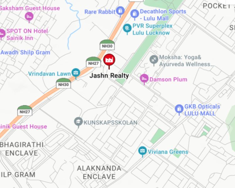 Jashn Elevate Sushant Golf City Lucknow Location Map 