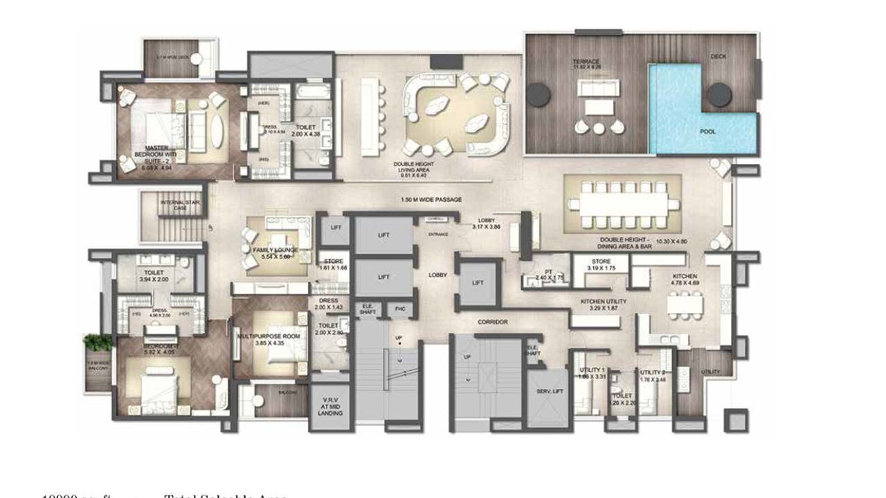 ATS Knightsbridge Floor Plan 6 BHK