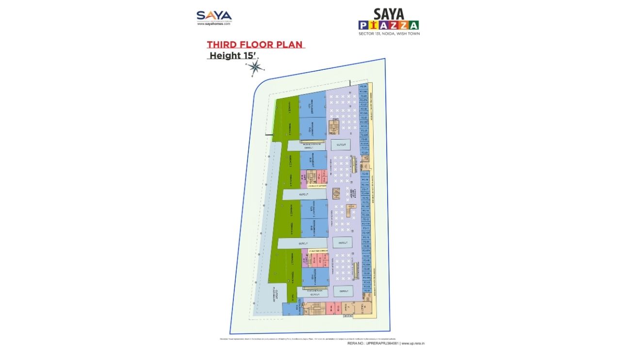 Saya Piazza Noida Third Floor Plan