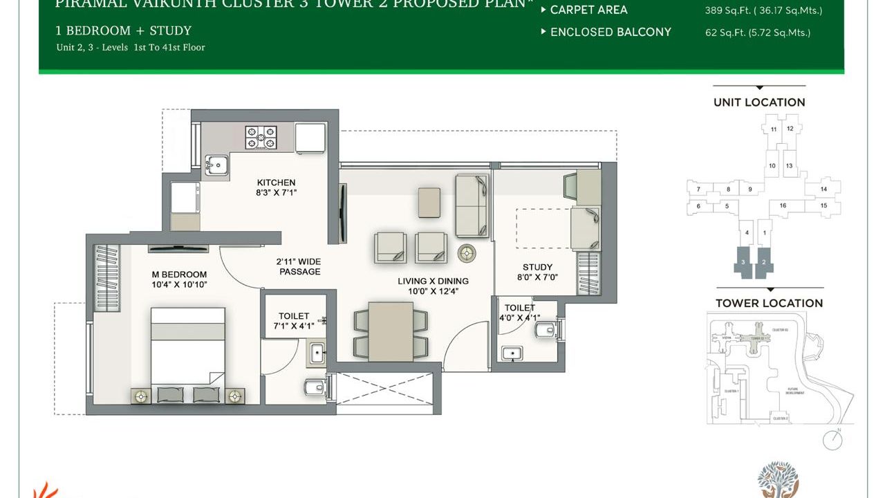  Piramal Vaikunth Floor Plan 1BHK