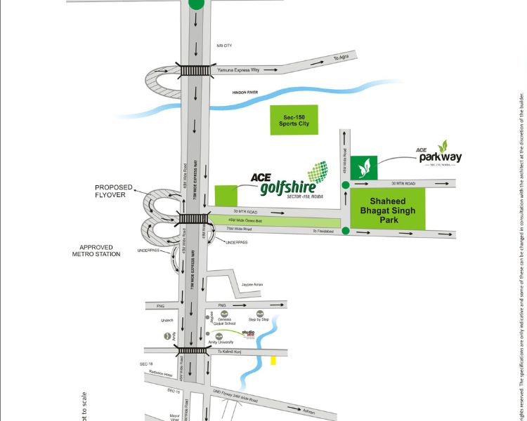 ACE Golfshire Sector 150 Noida Location Map