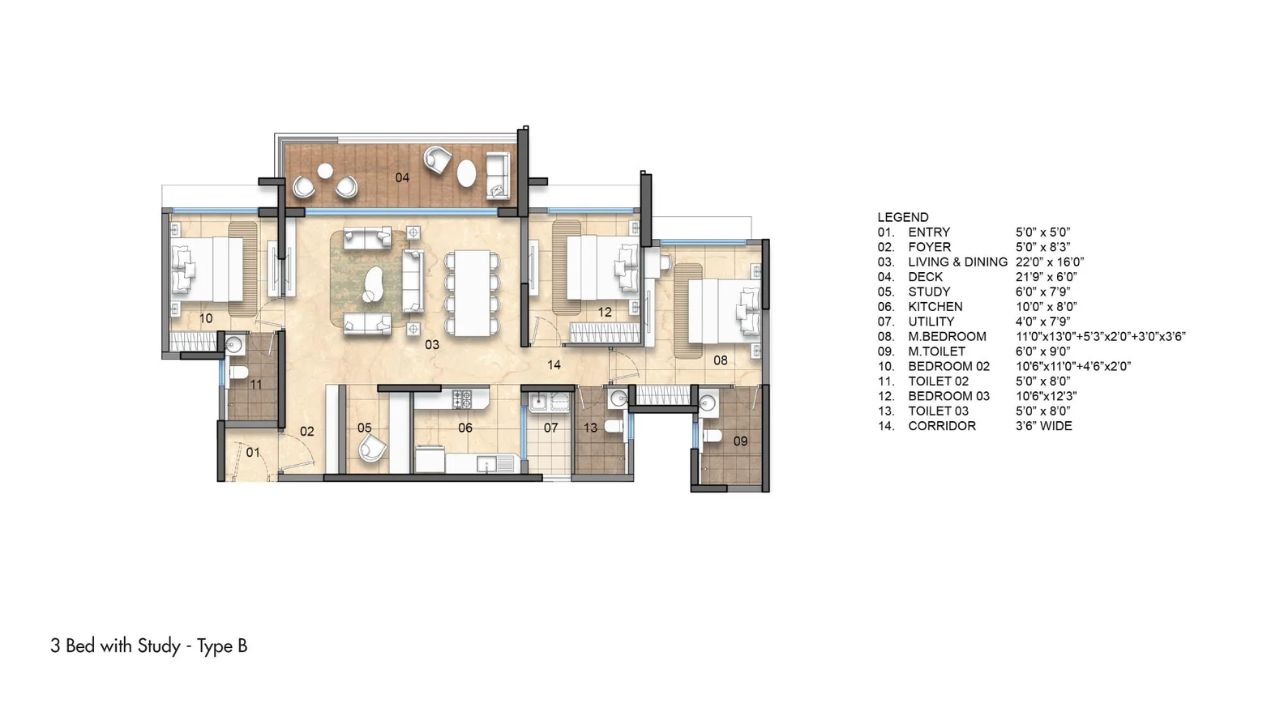 Lodha Haven Hosa Road Bangalore Floor Plan 3 Bhk